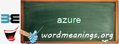 WordMeaning blackboard for azure